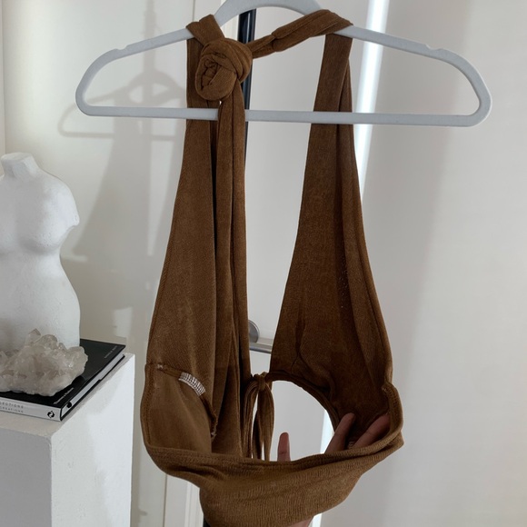Copper Brown Halter Top - Picture 4 of 5